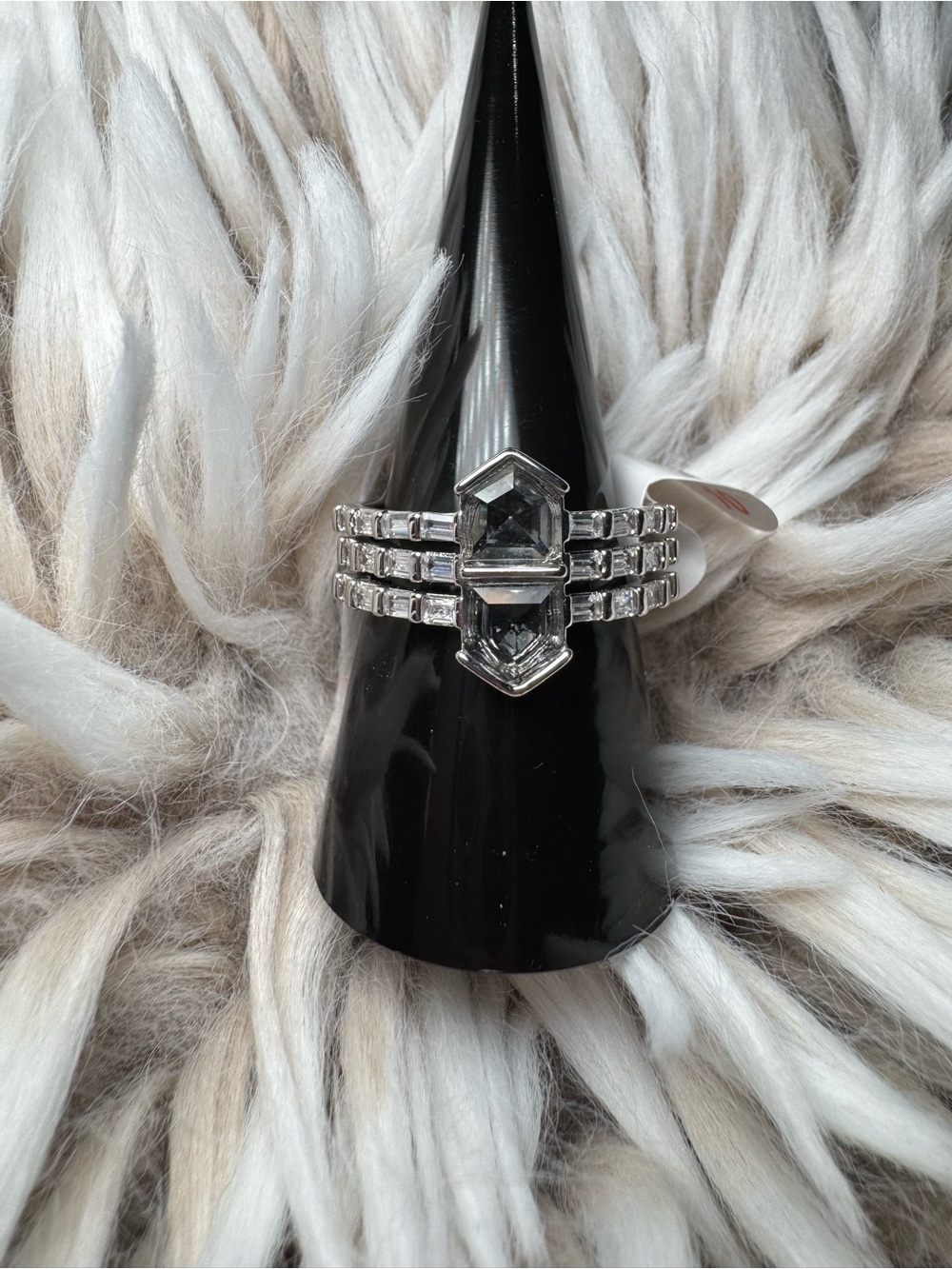Smoky quartz bomb party ring